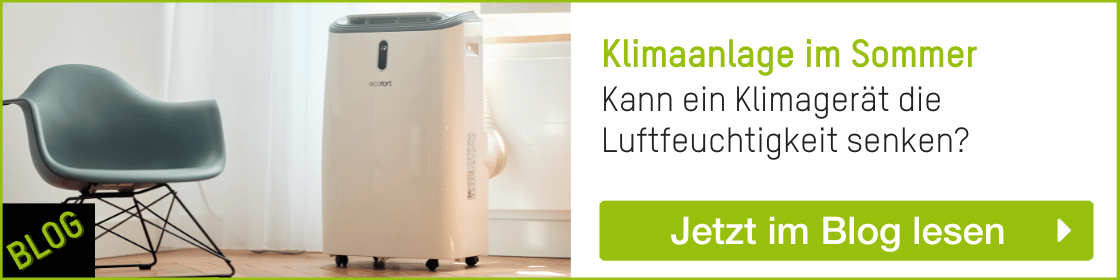 Luftfeuchtigkeit senken mit Klimagerät