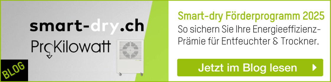 Smart-Dry Föderprogramm für Luftentfeuchter und Raumluftwäschetrockner